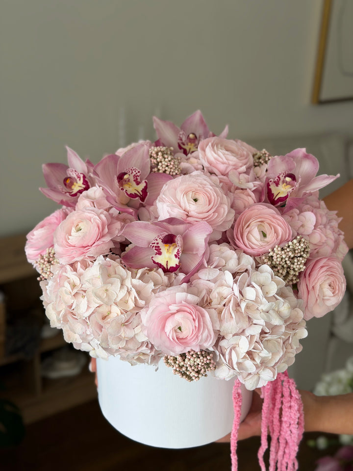 Powder Pink Flower Box