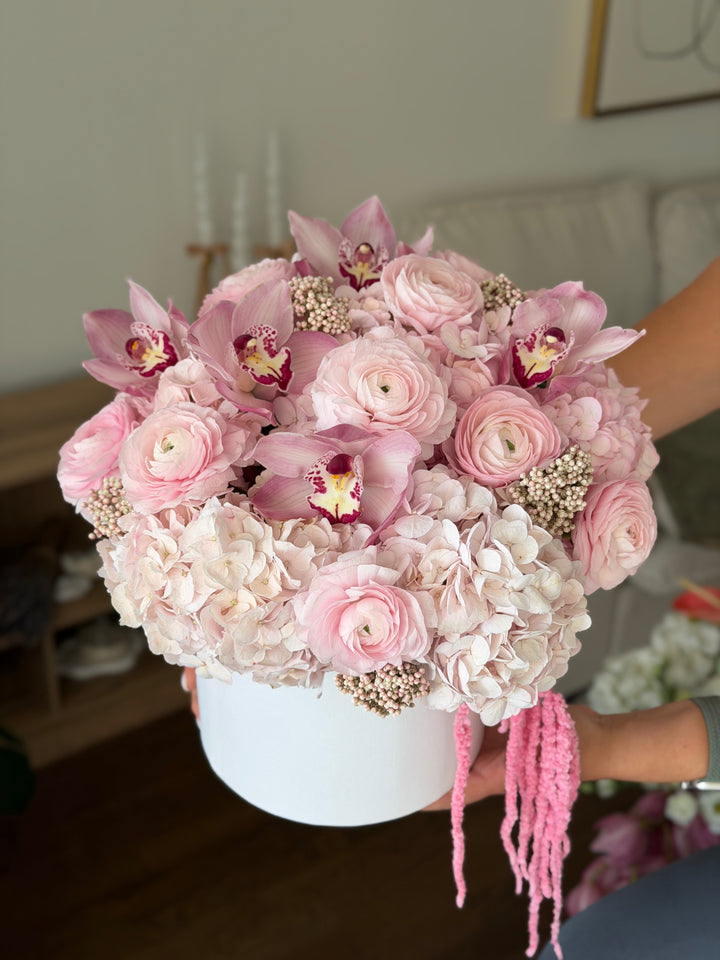 Powder Pink Flower Box