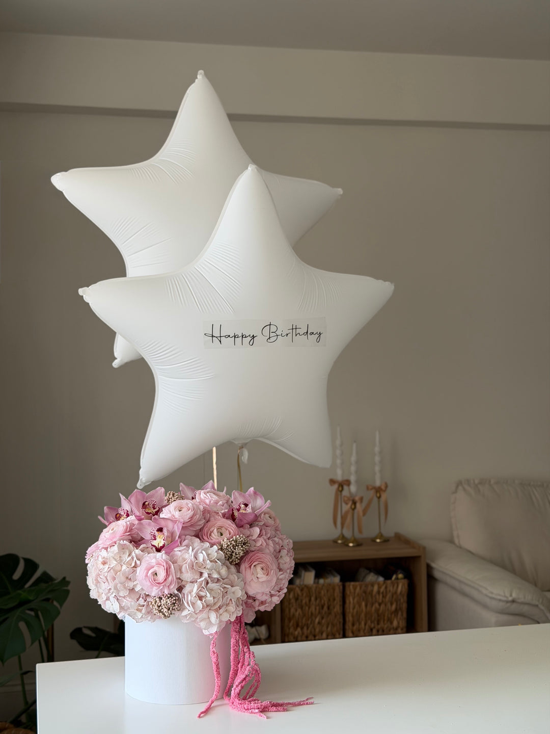 Powder Pink Flower Box